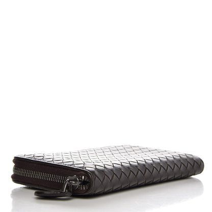 Bottega Veneta Nappa Intrecciato Zip Around Wallet Ebano 4 of 7
