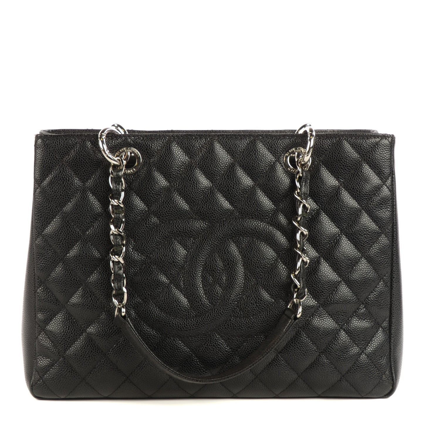 Caviar Quilted Grand Shopping Tote GST Black