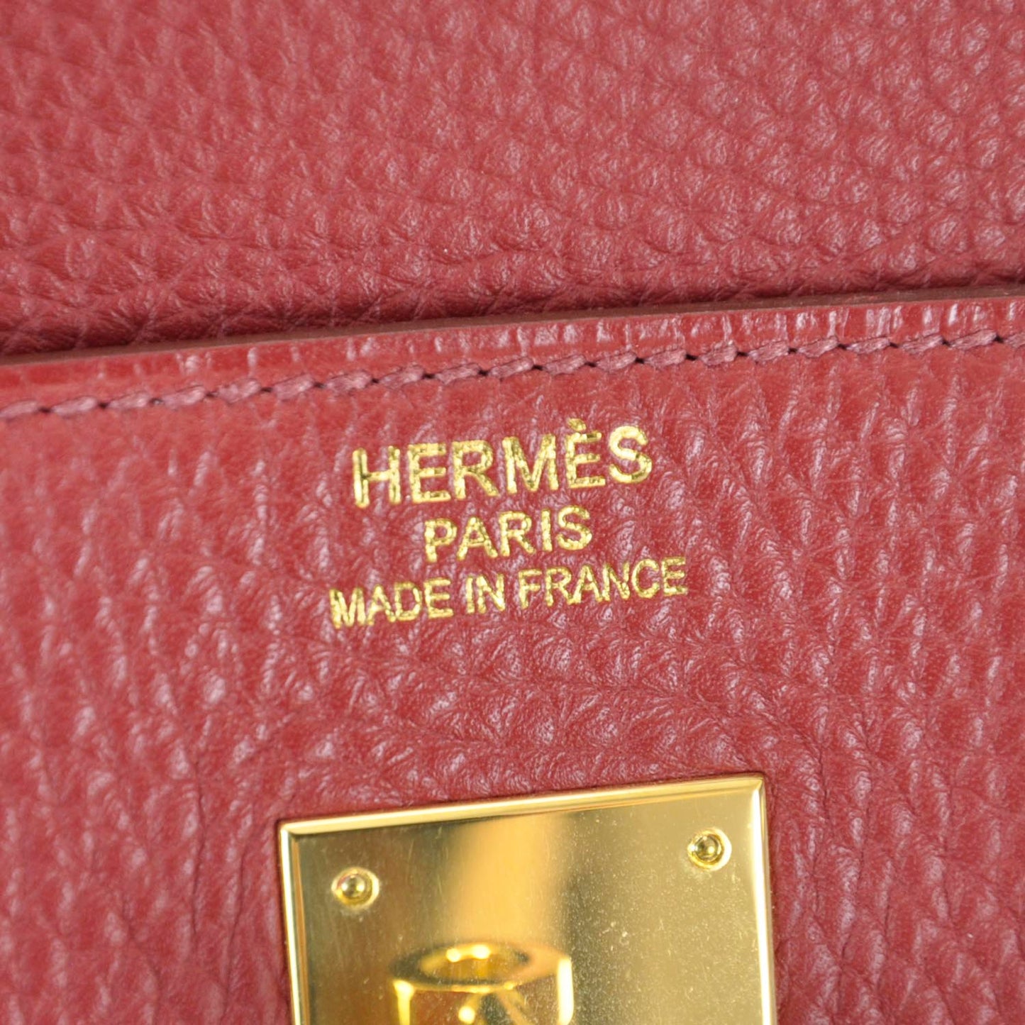 Taurillon Clemence Birkin 40 Rouge Garance