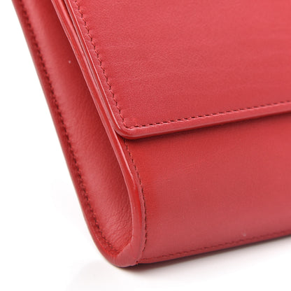 Saint Laurent Calfskin Classic Y Ligne Clutch Red 8 of 13