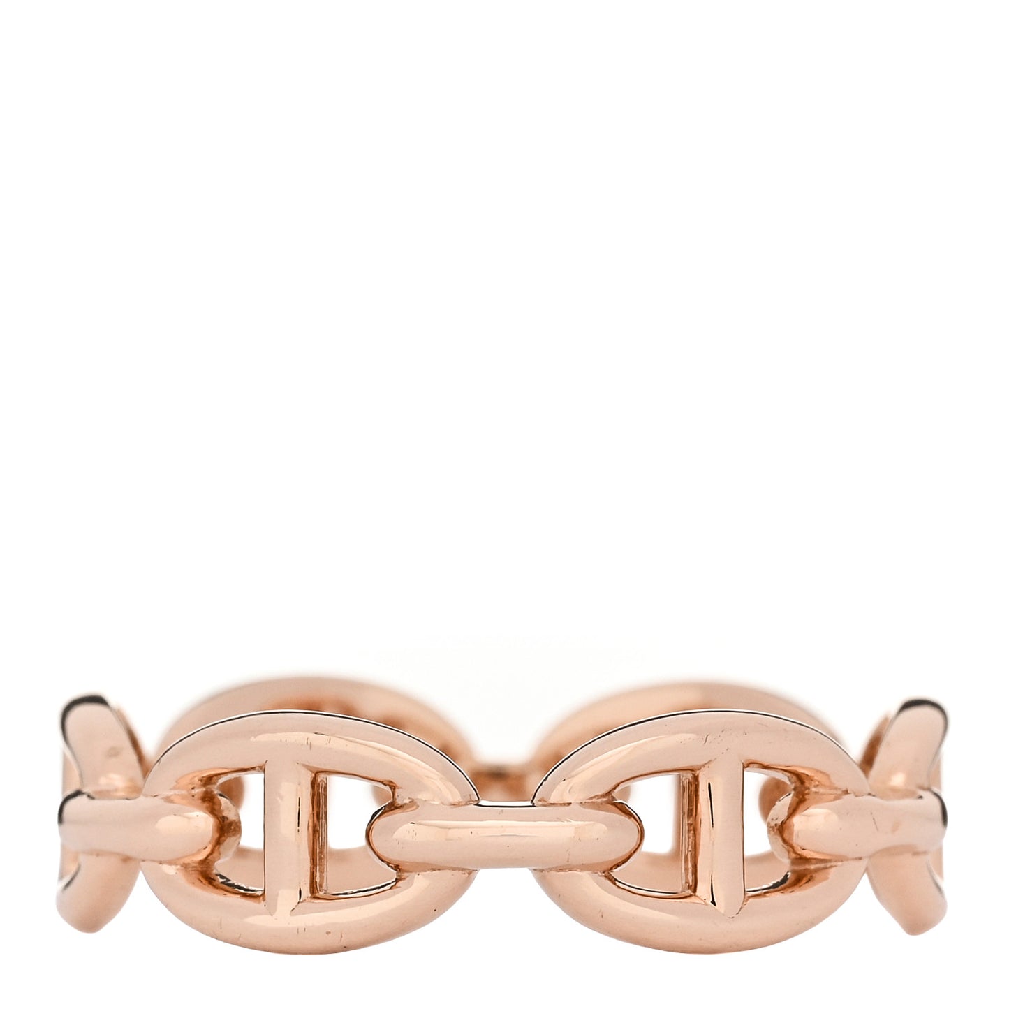 18K Rose Gold PM Chaine d'Ancre Enchainee Ring 58 8.5