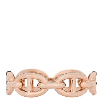 Hermes 18K Rose Gold PM Chaine d'Ancre Enchainee Ring 58 8.5 3 of 7
