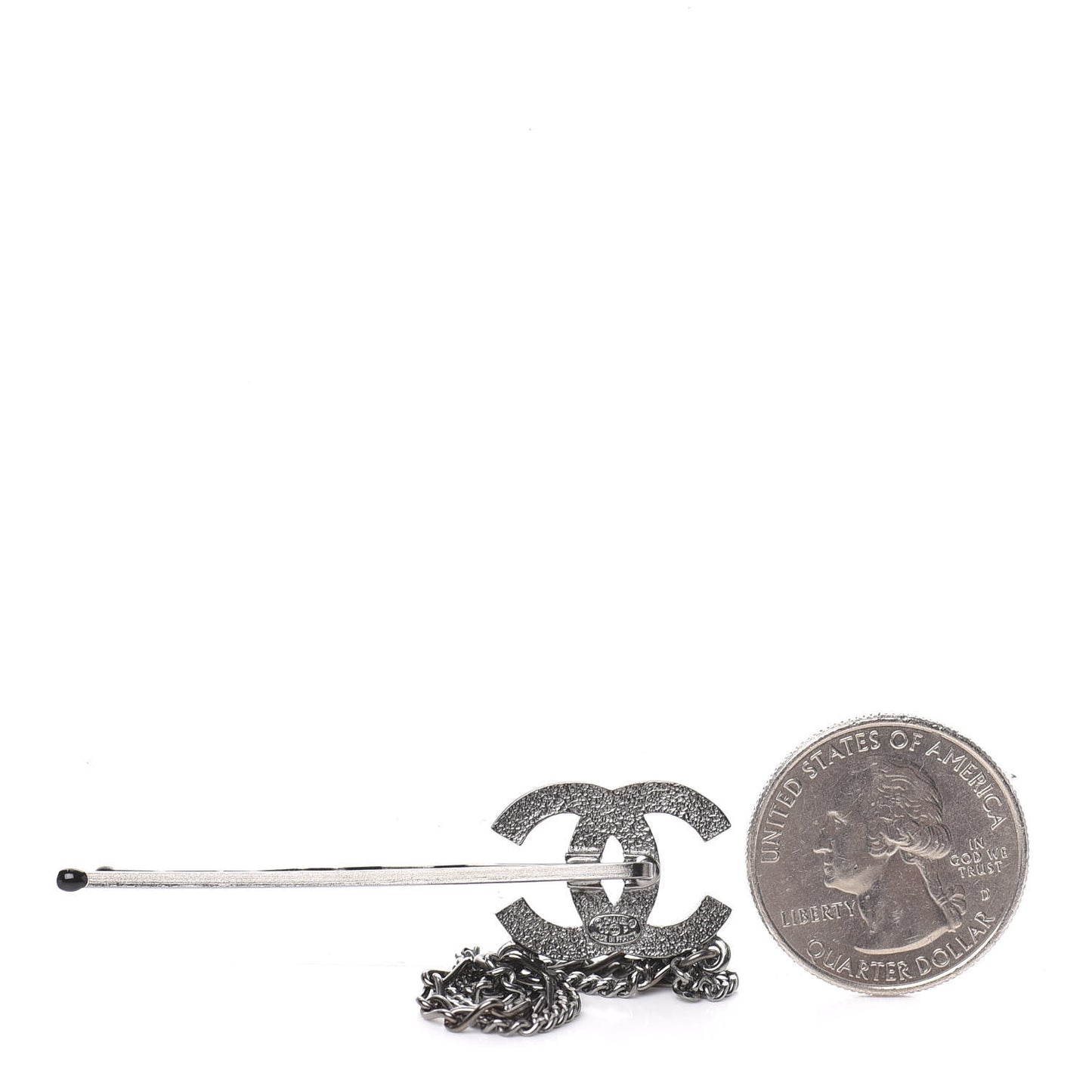 CC Triple Chain Hair Clip Silver