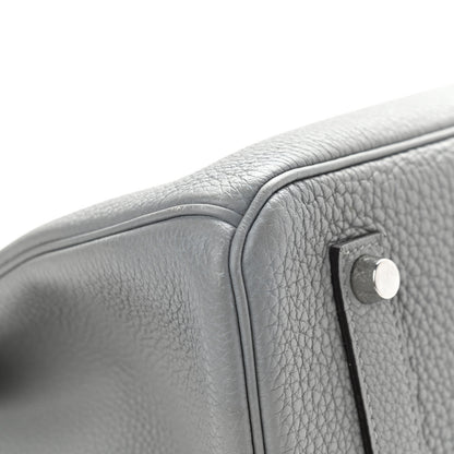 Hermes Togo Bi-Color Birkin 35 Gris Mouette Bleu Agate 14 of 14