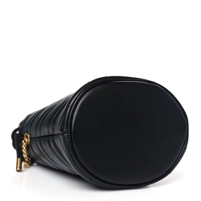 Gucci Calfskin Matelasse Mini GG Marmont 2.0 Bucket Bag Black 4 of 9
