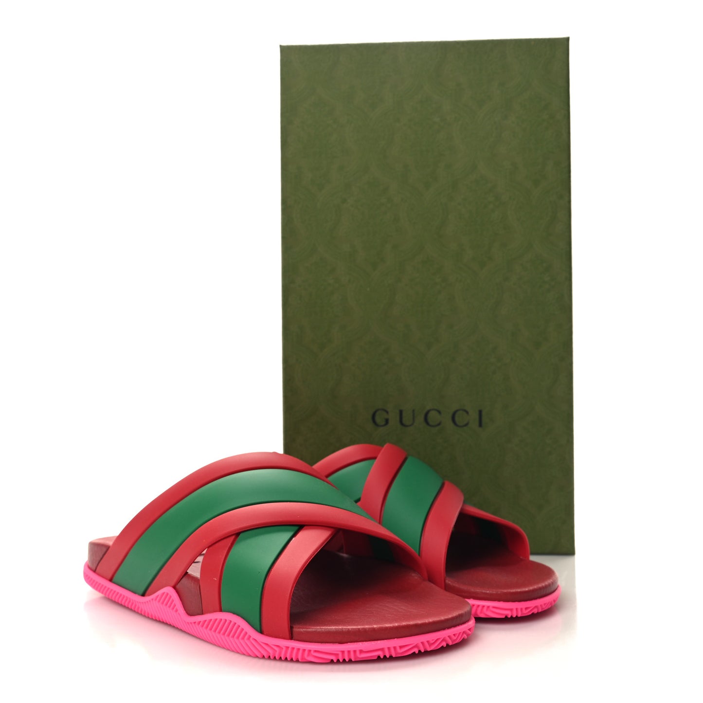Rubber Web Womens Criss Cross Slide Sandals 38 Coral New Shamarock