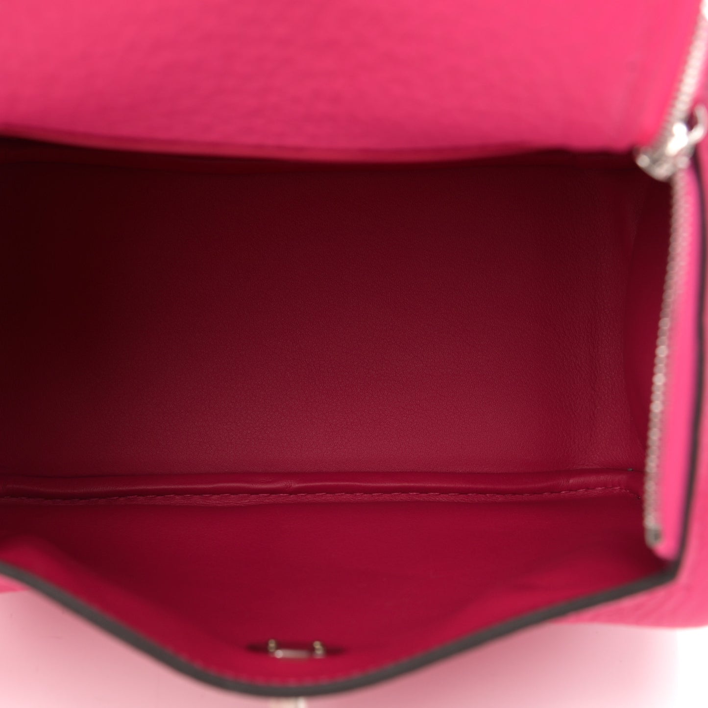 Taurillon Clemence Mini Lindy 20 Rose Shocking