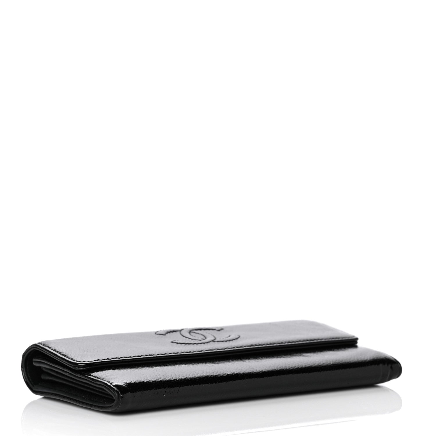 Chanel Patent Caviar Timeless CC Large Gusset Flap Wallet Black 4 of 7