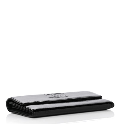 Chanel Patent Caviar Timeless CC Large Gusset Flap Wallet Black 4 of 7