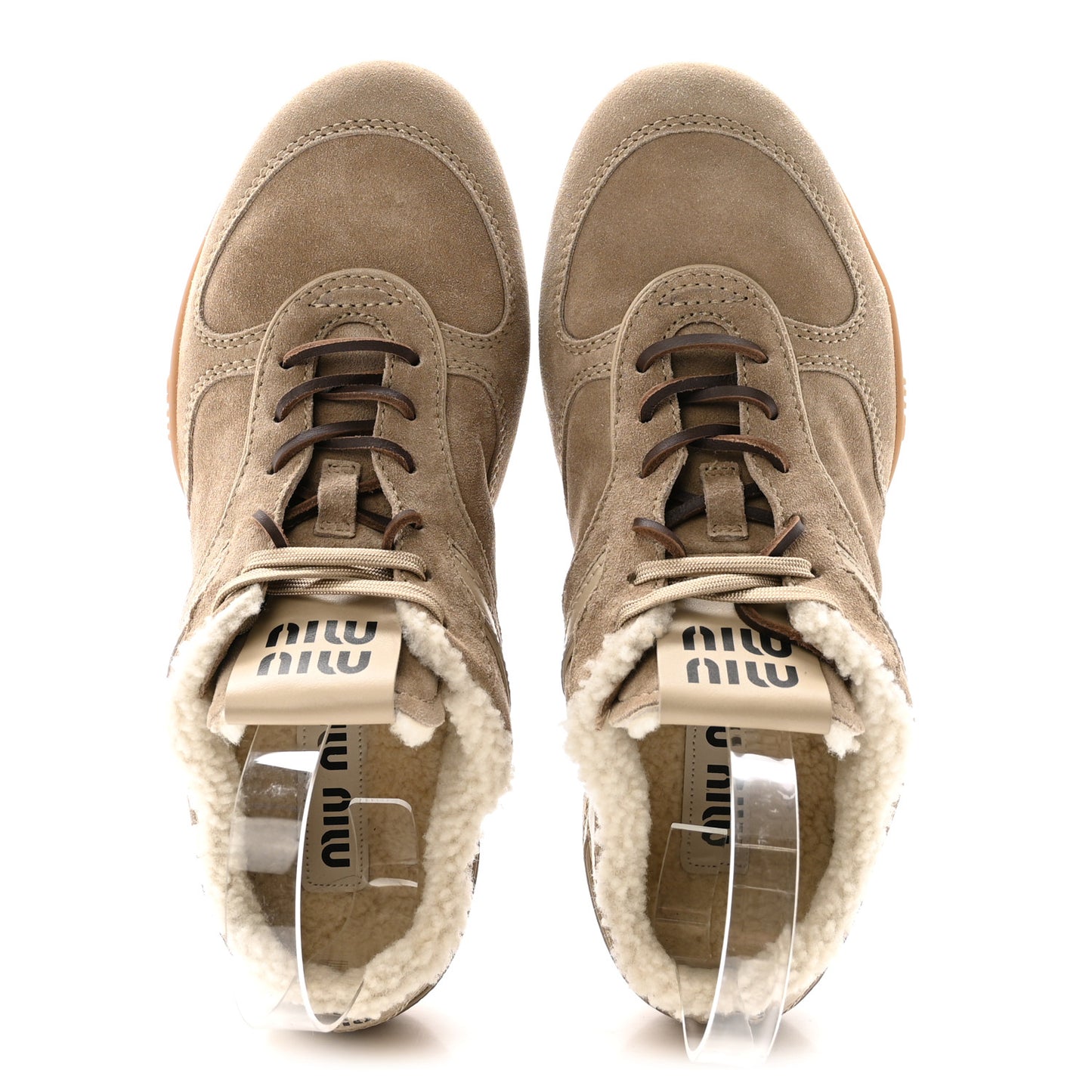 Suede Shearling Gymnasium Sneakers 39.5 Deserto