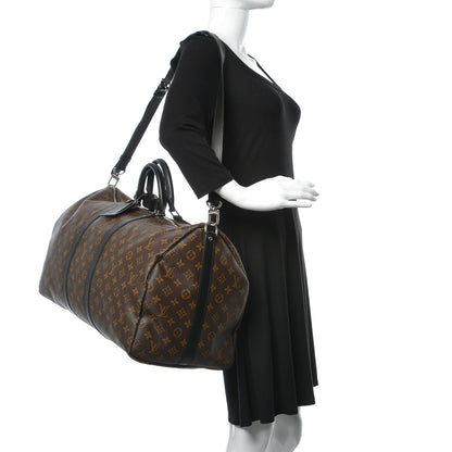 Louis Vuitton Monogram Macassar Keepall Bandouliere 55 2 of 22