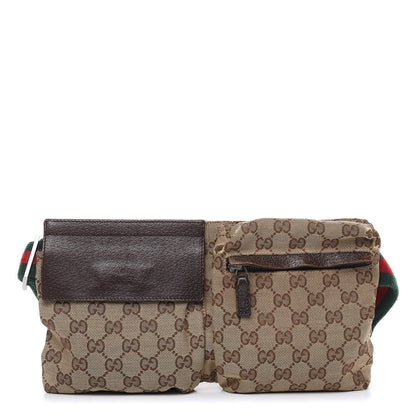 Gucci Monogram Web Belt Bag Dark Brown 1 of 15
