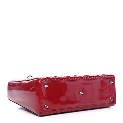 Christian Dior Patent Cannage Large Lady Dior Red 4 of 10