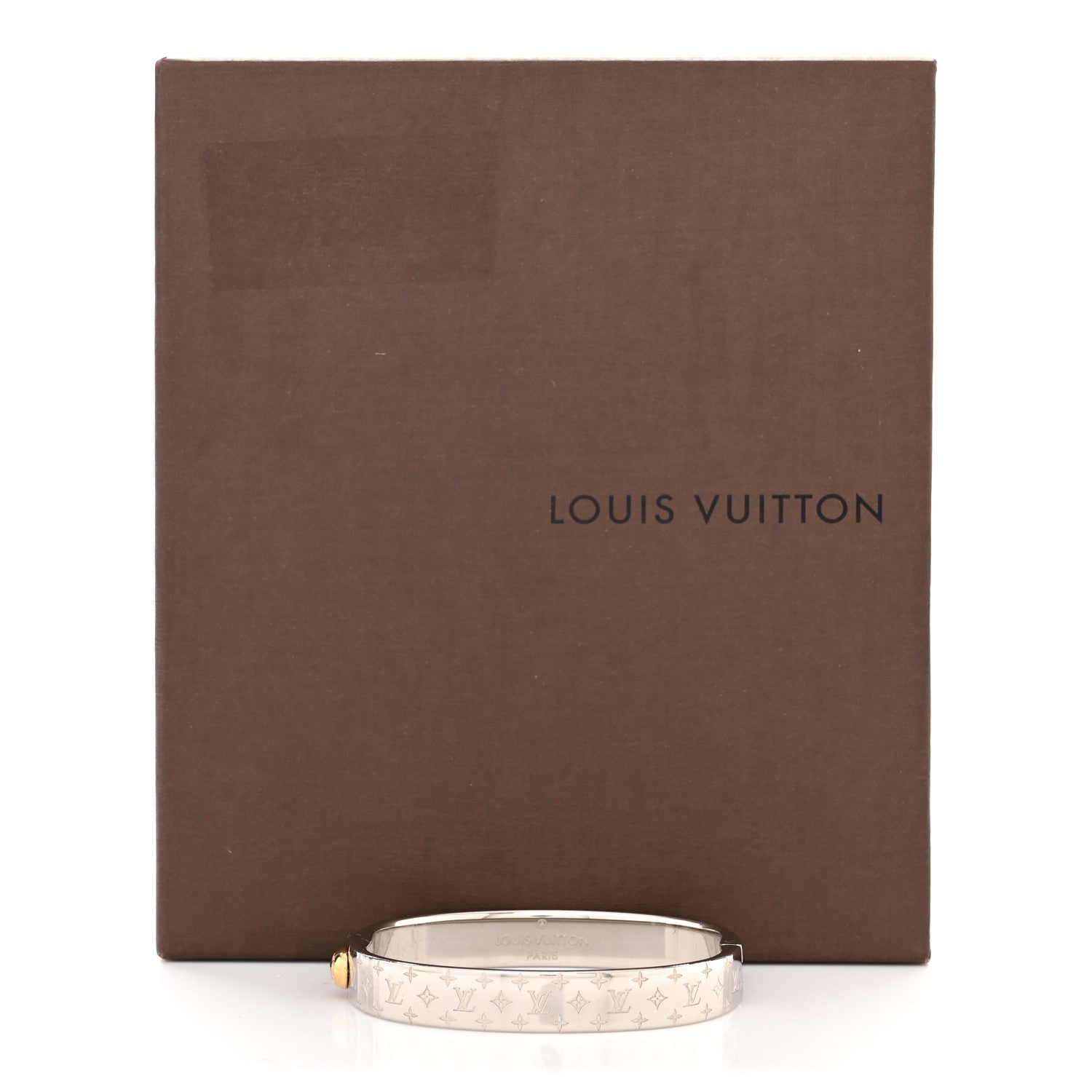 Louis Vuitton Palladium Monogram Nanogram Cuff S Silver 7 of 7