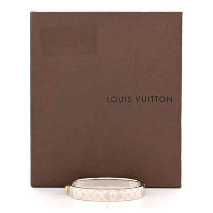 Louis Vuitton Palladium Monogram Nanogram Cuff S Silver 7 of 7