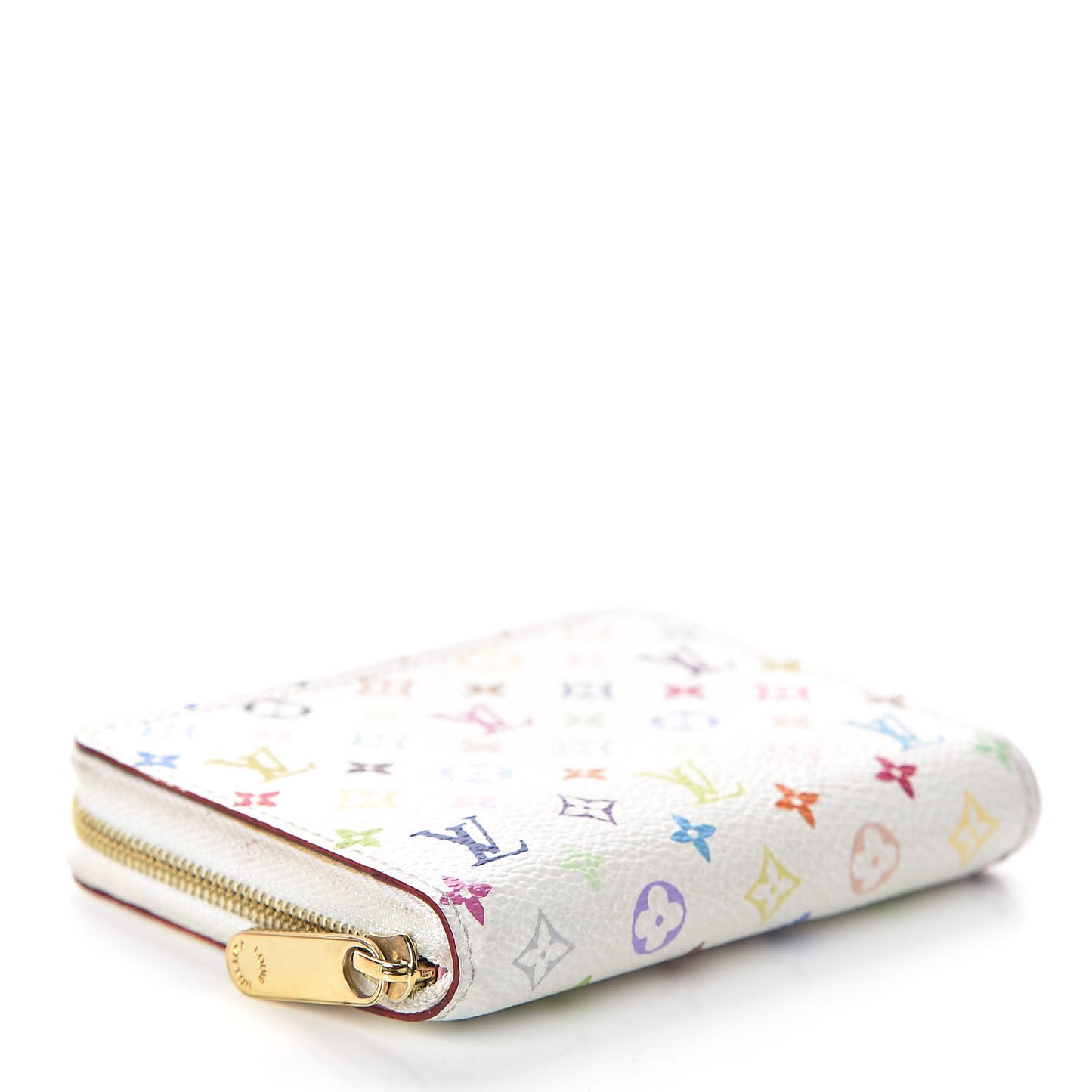 Monogram Multicolor Zippy Coin Purse Wallet White Litchi