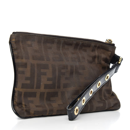 Fendi Patent Zucca Beauty Pouch Tobacco Black 3 of 7