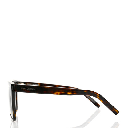 Saint Laurent Acetate Flat Top Sunglasses SL1 Tortoise 3 of 8