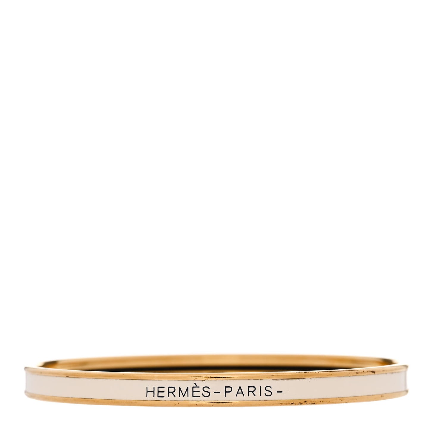 Enamel Printed Extra Narrow Bracelet 65 Craie