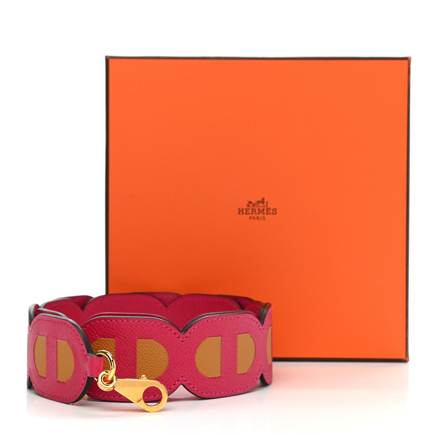 Hermes Epsom Maillons Shoulder Strap Rose Extreme Sesame 6 of 6