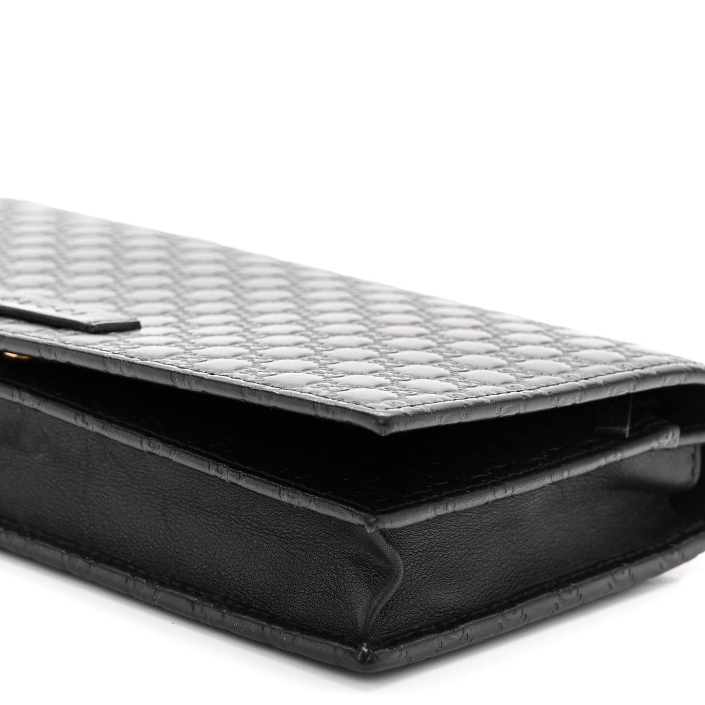 Microguccissima Crossbody Wallet Black