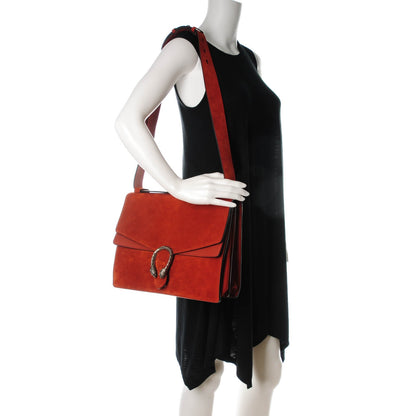 Gucci Suede Medium Dionysus Messenger Bag Deep Paprika 2 of 7