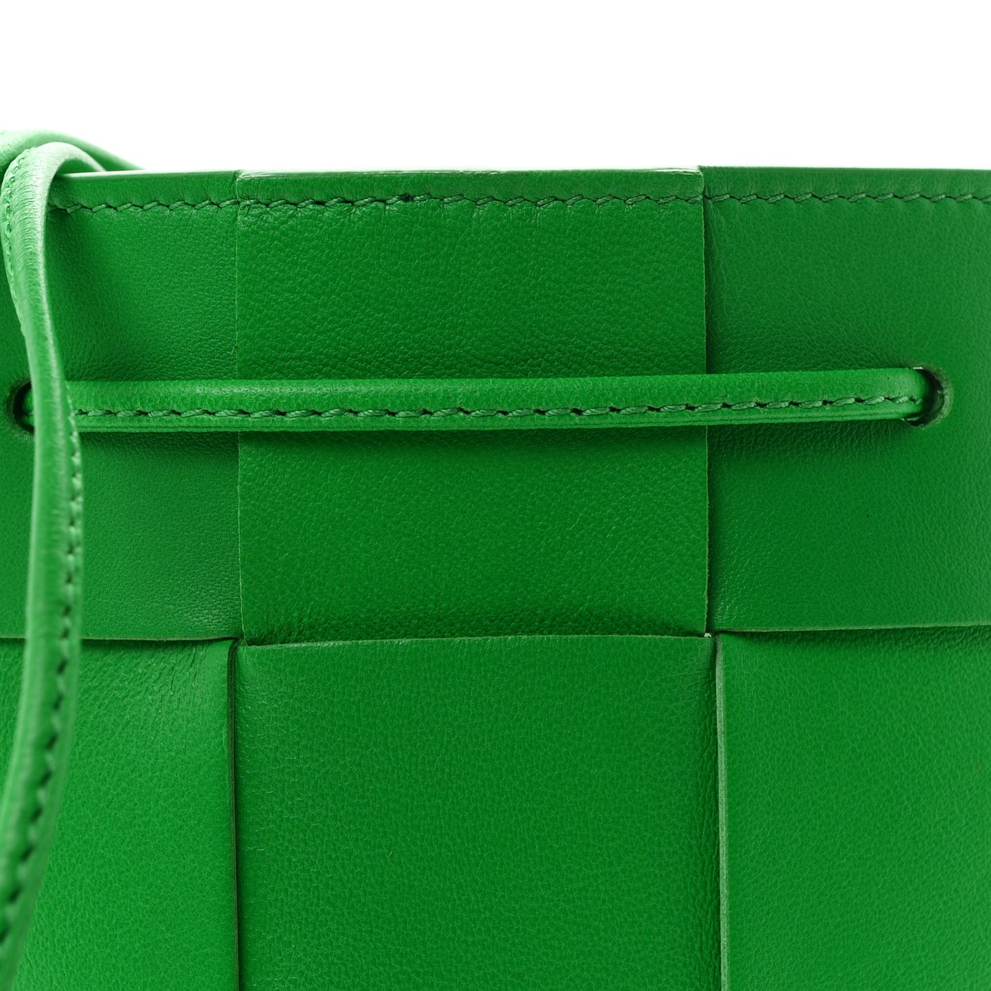 Nappa Maxi Intrecciato Small Cassette Bucket Bag Parakeet
