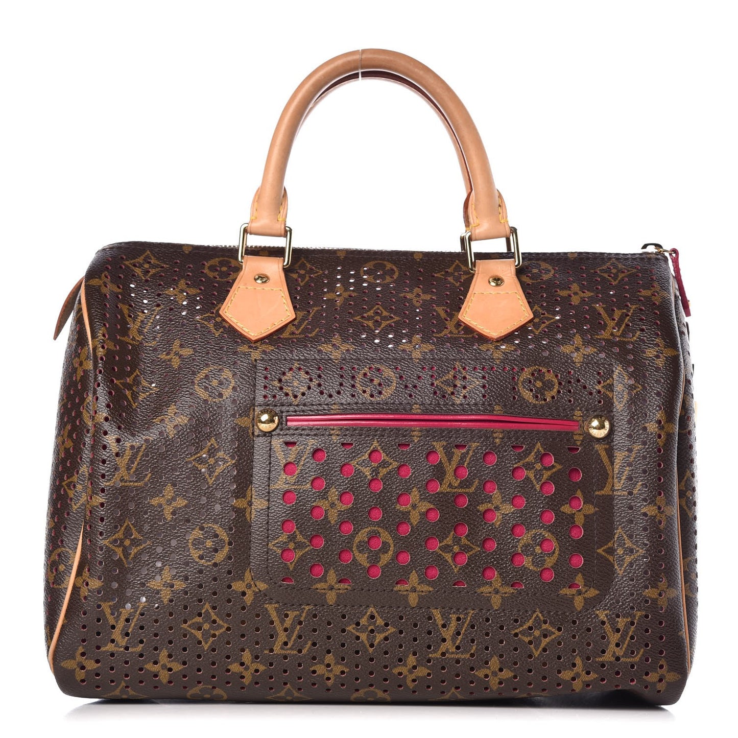 Monogram Perforated Speedy 30 Fuchsia