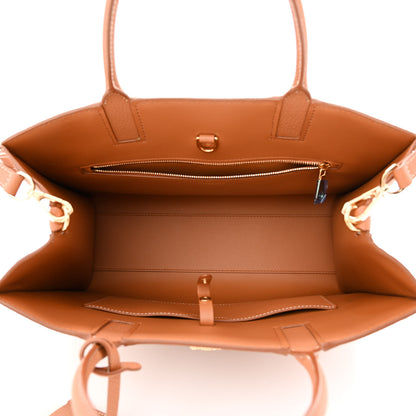 Burberry Grained Calfskin Small Frances Tote Warm Russet 5 of 10
