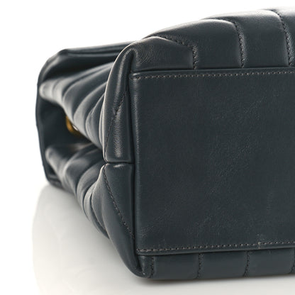 Saint Laurent Calfskin Y Quilted Monogram Medium Loulou Chain Satchel Dark Smog 7 of 10