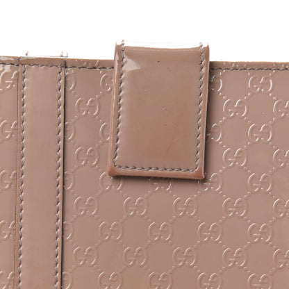 Gucci Patent Microguccissima Nice French Flap Wallet Dark Cipria 9 of 11