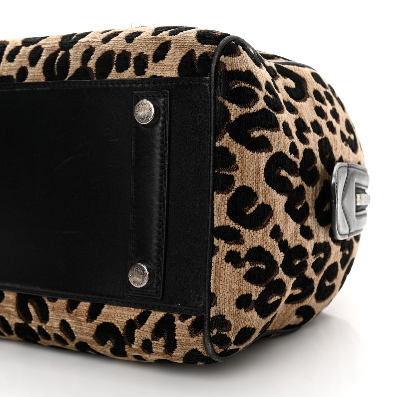 Louis Vuitton Jacquard Velvet Leopard Print Stephen Sprouse Speedy 10 of 16
