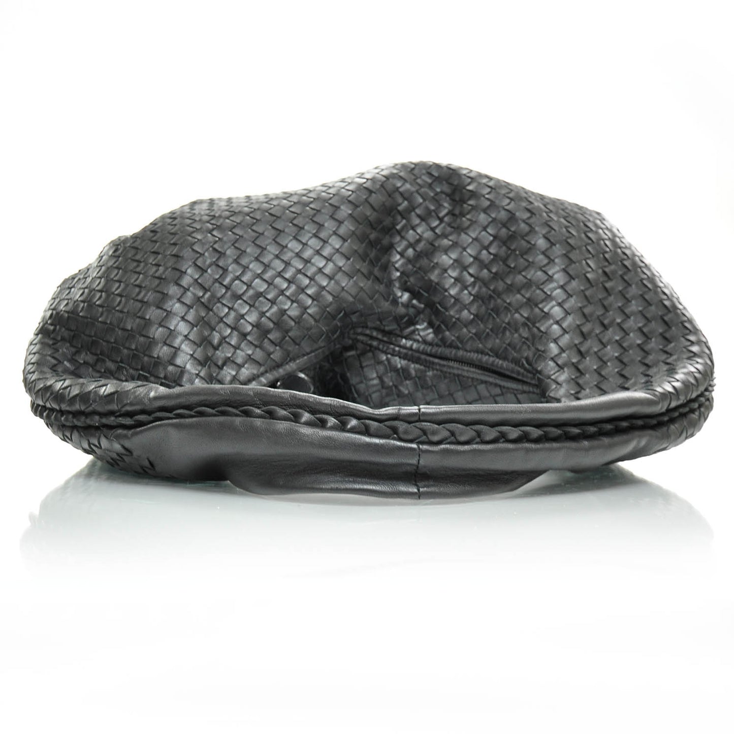 Nappa Intrecciato Belly Veneta Nero Black