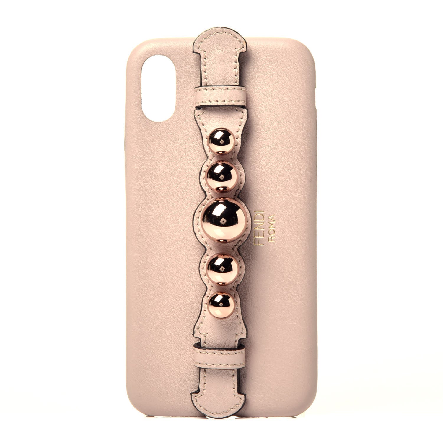 Fendi Calfskin Scalloped Studded Pearl iPhone X Case Soap 1 of 5