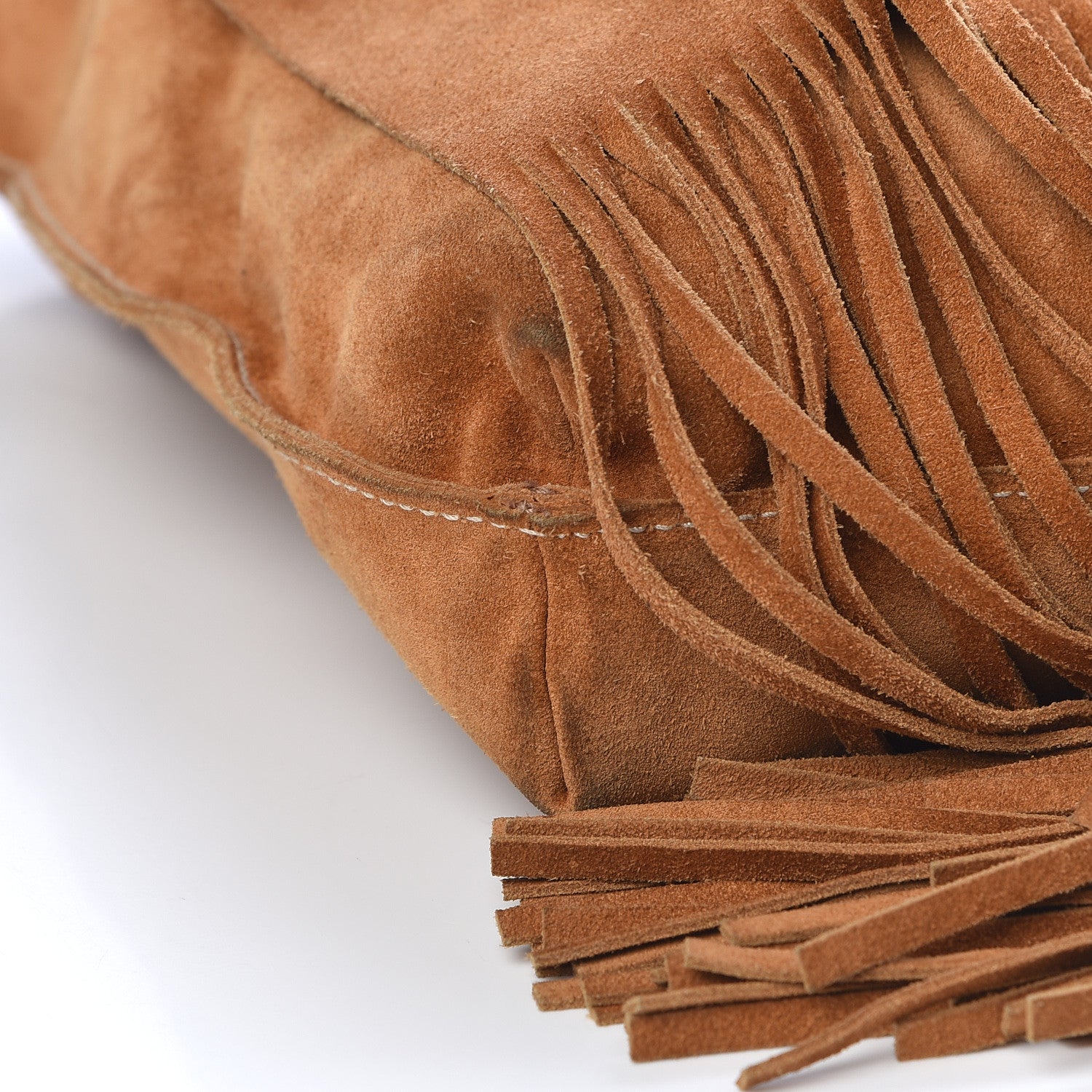 Miu Miu Suede Fringe Flap Crossbody Bag Brown 8 of 10