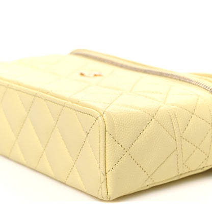 Chanel Caviar Quilted Trendy Handle Slim Vanity Light Yellow 10 of 11