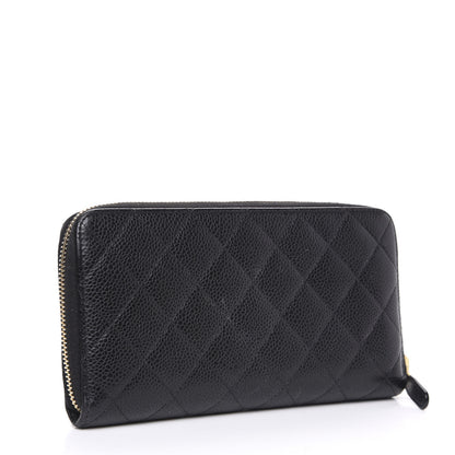 Chanel Caviar Quilted Large Gusset Zip Around Wallet Black 2 of 11