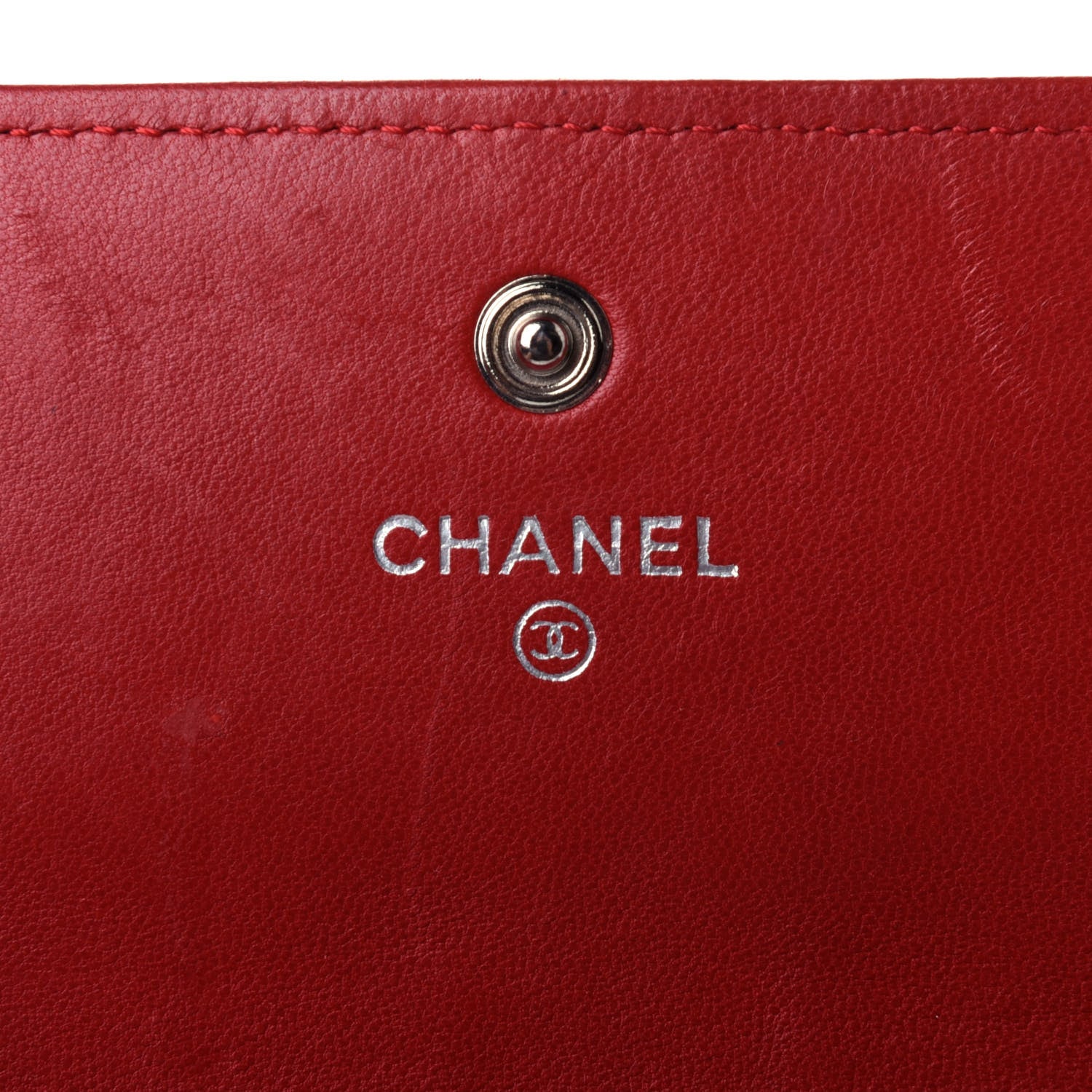 Chanel Lambskin Quilted Large Gusset Flap Wallet Red 6 of 11