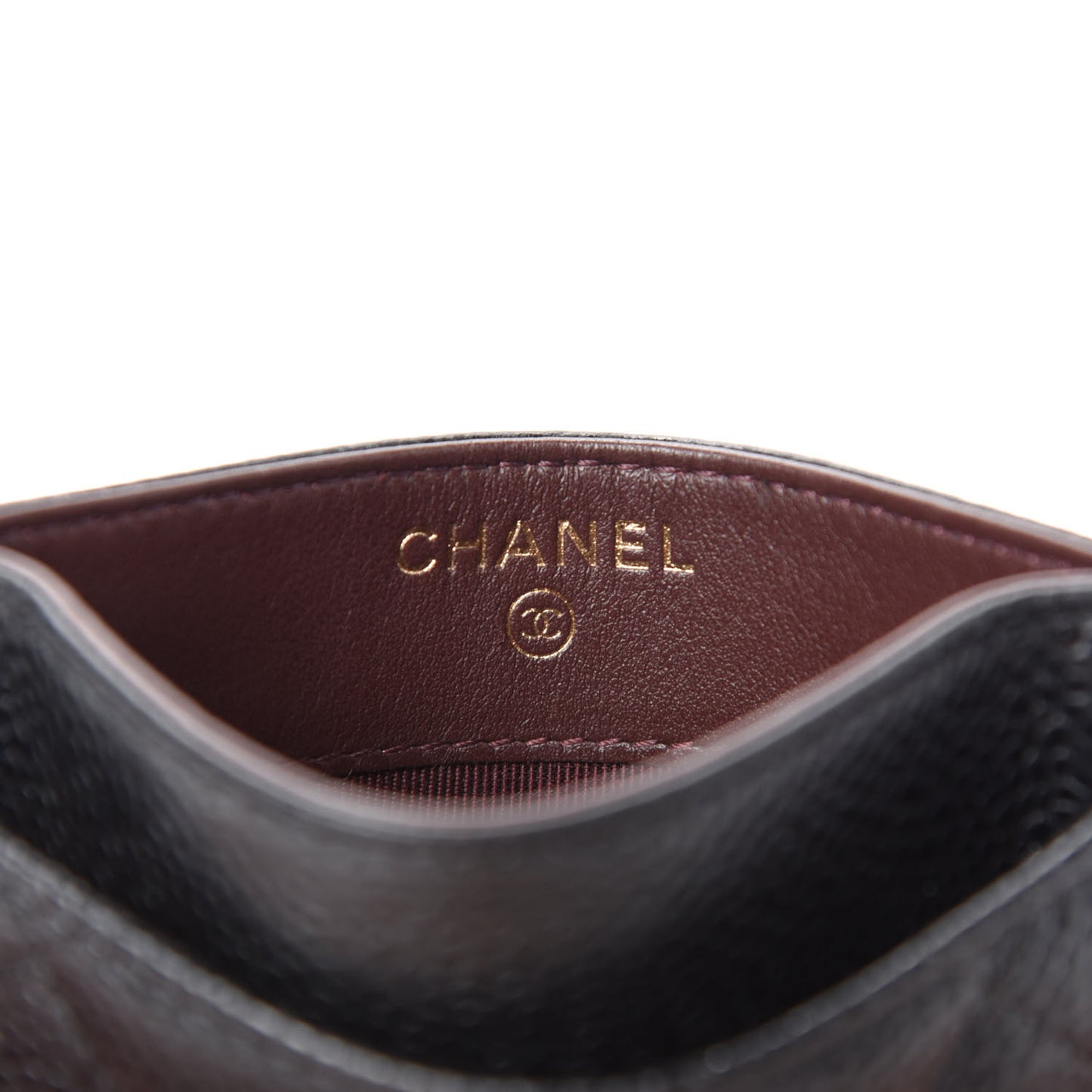 Caviar Quilted Card Holder Black