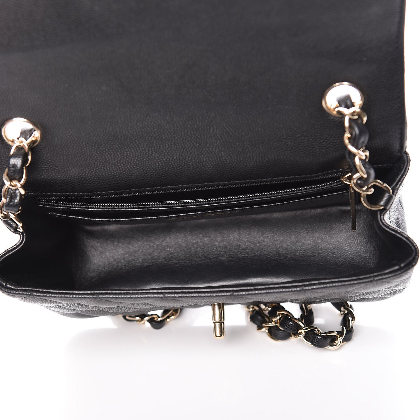 Caviar Quilted Mini Rectangular Flap Black