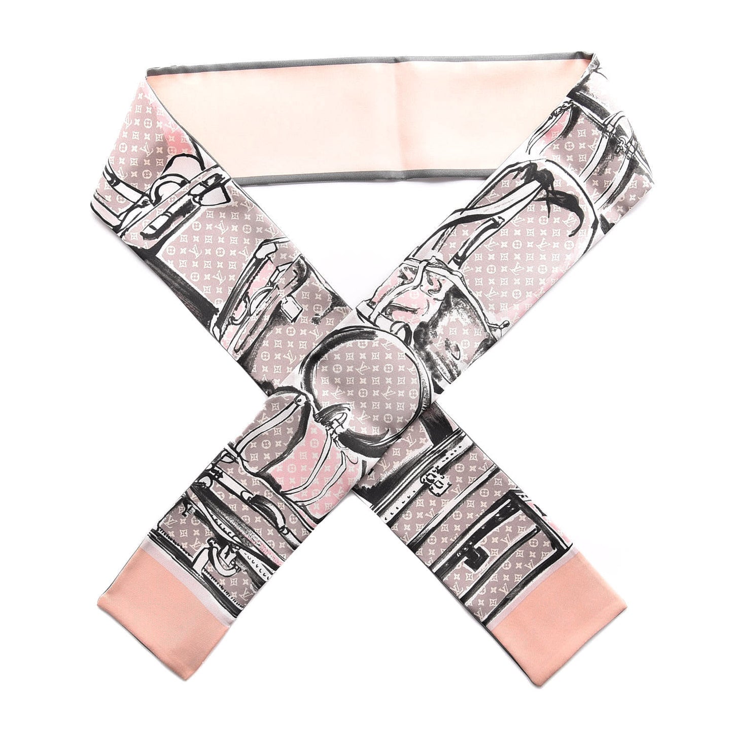 Silk Monogram Trunks Bandeau Rose Poudre