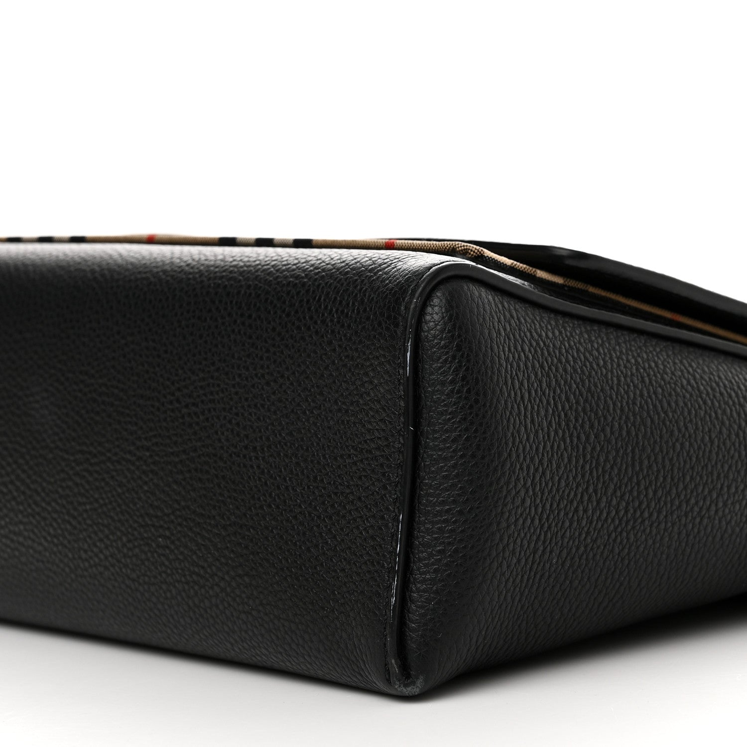 Burberry Grainy Calfskin Vintage Check Note Crossbody Bag Black 10 of 11