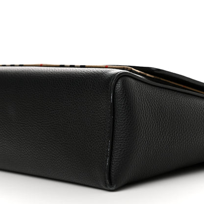 Burberry Grainy Calfskin Vintage Check Note Crossbody Bag Black 10 of 11