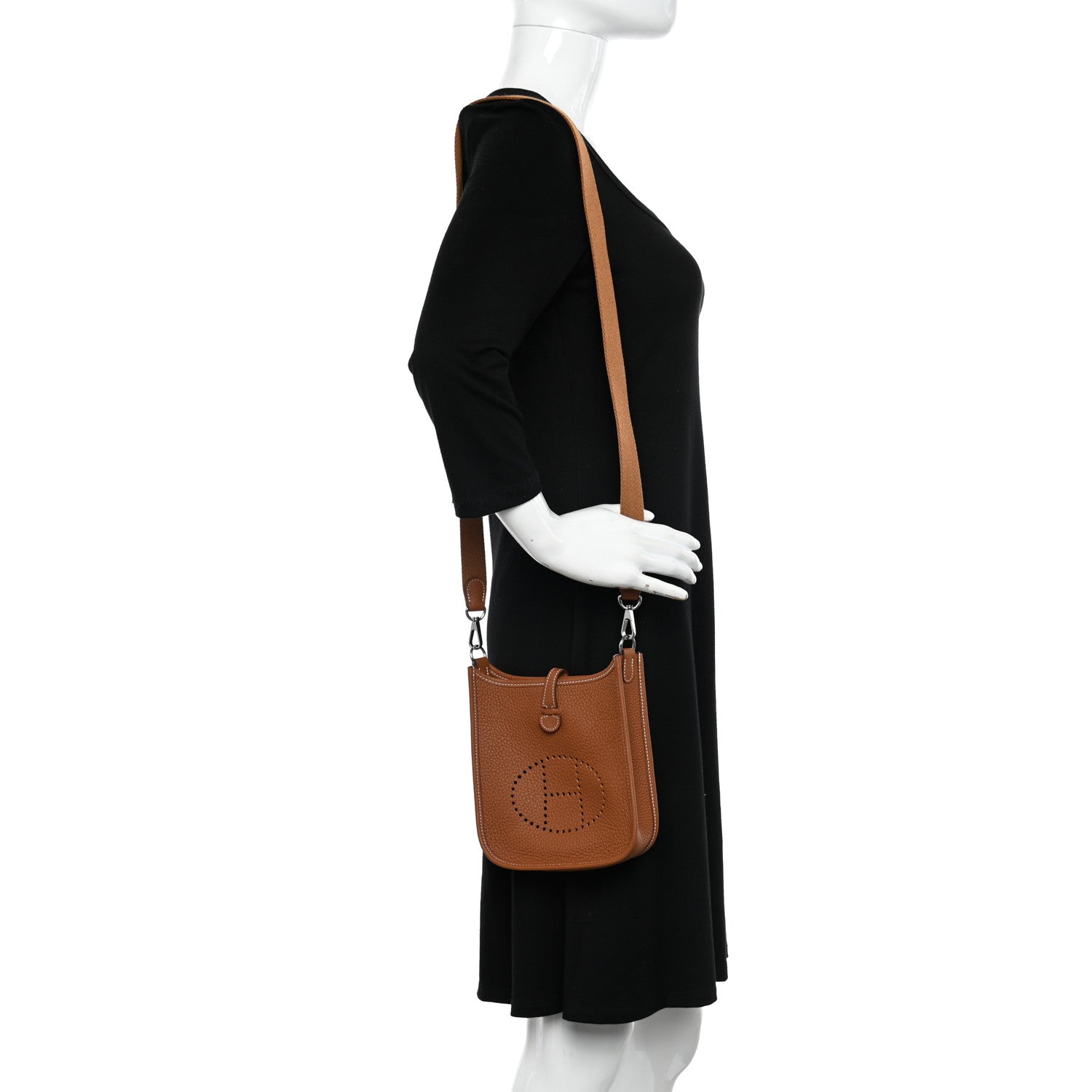 Hermes Taurillon Clemence Evelyne TPM Gold 2 of 11