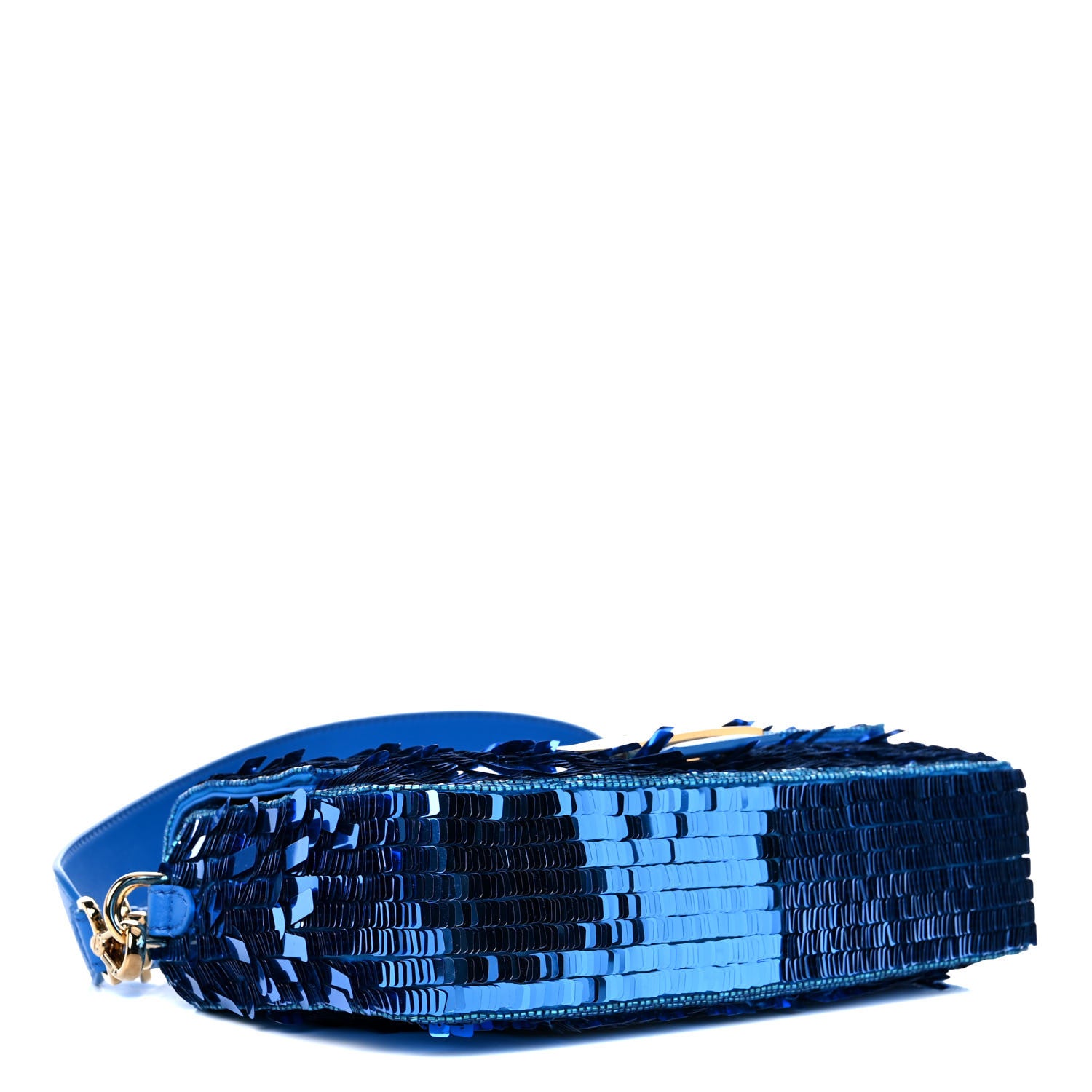 Fendi Sequin Paillettes Shiny Nappa Sex and the City Baguette Blue Blue Royal 3 of 7