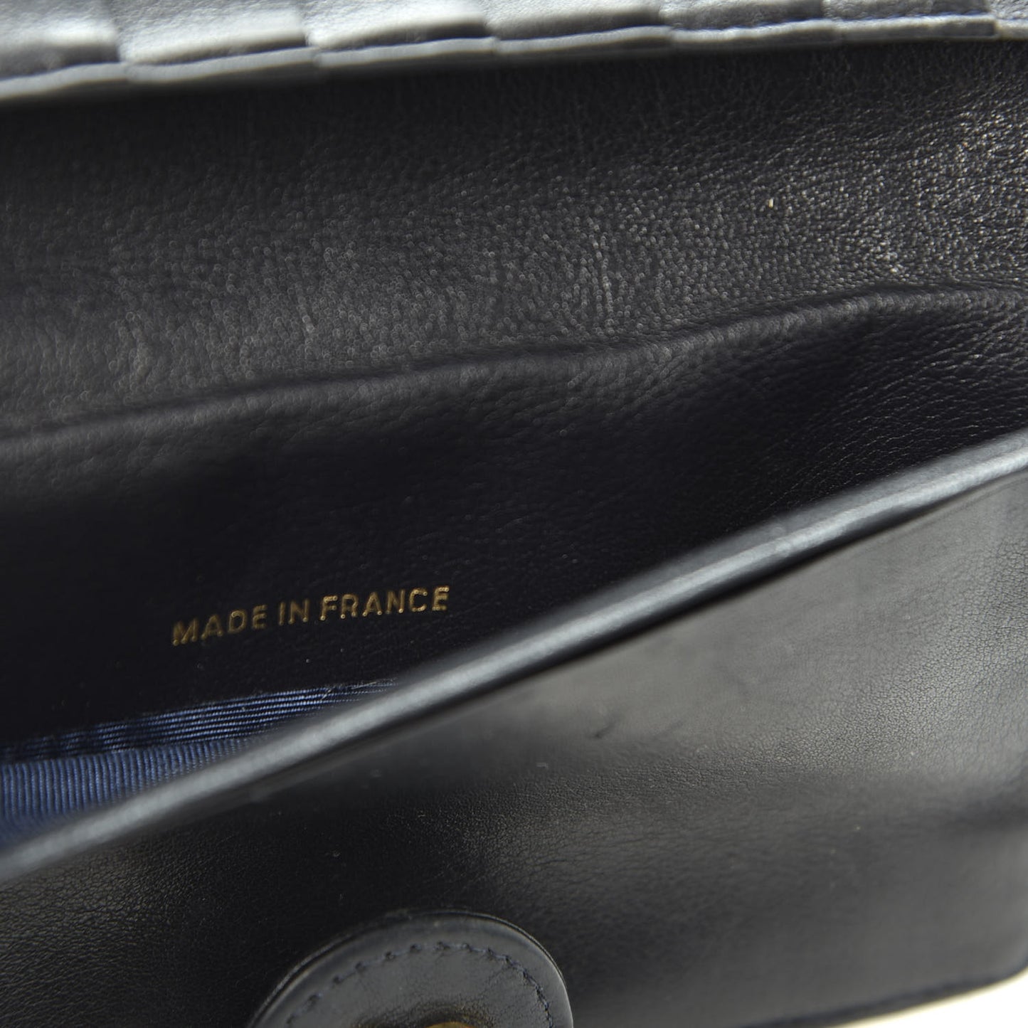 Lambskin Diamond Stitched French Wallet Black