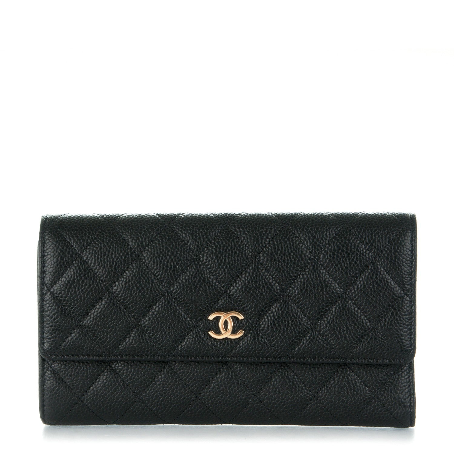Chanel Caviar Quilted Large Flap Wallet Black 1 of 8