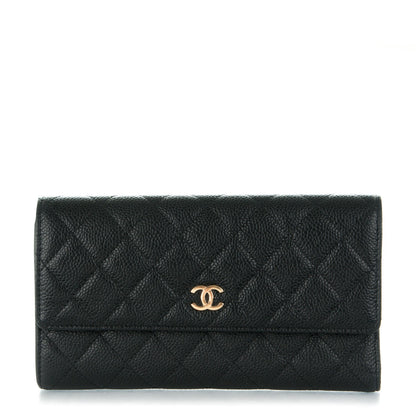 Chanel Caviar Quilted Large Flap Wallet Black 1 of 8