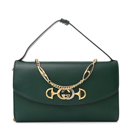 Gucci Smooth Calfskin Small Zumi Top Handle Shoulder Bag Vintage Green 1 of 12