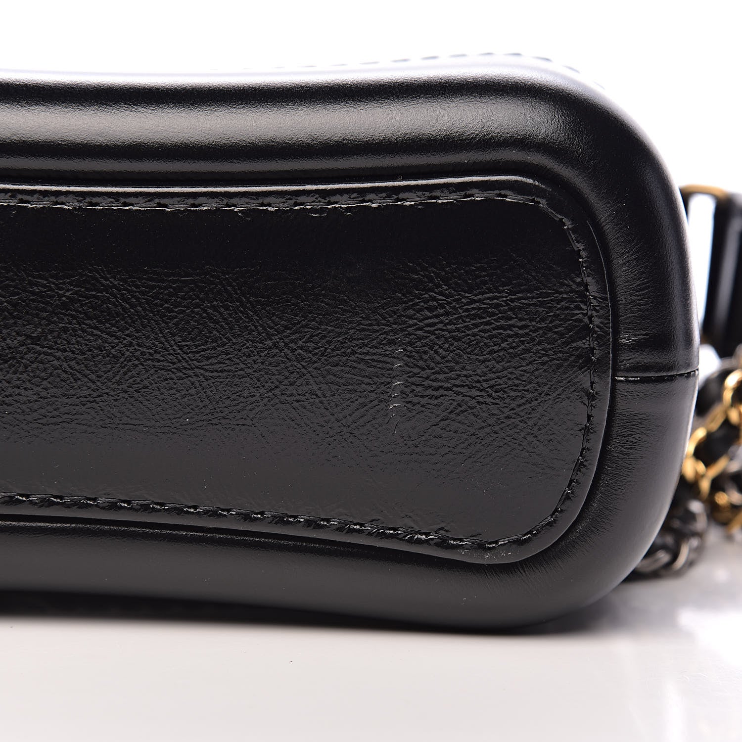 Chanel Aged Calfskin Quilted Small Gabrielle Hobo Black White 10 of 11